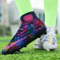 High Quality Football Shoes TF/FG Male Soccer Sports Shoe for Men Studded Boot Genuine Futsal