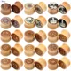 Alisouy 2PCS Fashion Natural Wood Ear Plugs Flesh Tunnels Gauges 8-20mm Ear Tragus Expander