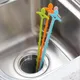 3pcs Sink Pipe Dredger Water Channel Drain Cleaner Hair Cleaning Hook Sewer Filter Anti Clogging