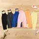 New Fashion Kids Baby Girls Strap Cotton Romper Jumpsuit Harem Trousers Lace Up Solid Sport Casual