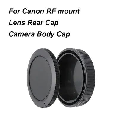 For Canon RF mount Lens Rear Cap or Camera Body Cap or Cap Set Plastic Black Lens Cover Lid for EOS R RP R3 R5 R6 R7 R10 R5c