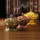 Lotus Flower Incense Burner Buddhism Buddha Holder Brass Mini Censer Incense Metal Craft Home