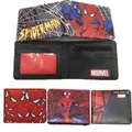 Disney Cartoon Superhero Spiderman PU Wallet Anime Iron Man Captain America Bifold Boy Wallet Girl