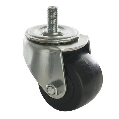 Focus FTC1213125 Universal Threaded Stem Caster Set - 1/2" x 13, 1" Long Thread, Brakes, Polyolefin Wheels