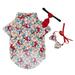 YMH Pet Shirt Cat Shirt Chic Pet Apparel Set Stylish Bow-knot Button Shirt Breathable Summer Costume for Dogs Cats Super Soft