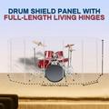 PENNZONI Drum Shield 7 Panels & Living Hinges 5 ft Clear Acrylic Panels