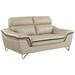 Doyle Luxury Leather/Match Upholstered Living Room Loveseat