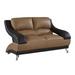 Wayne Luxury Leather/Match Upholstered Living Room Loveseat