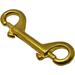 Pack of 4Pcs 2 Inner Width 3-1/3 OAL Heavy Duty Solid Brass Swivel Eye Lobster Clasp Bolt Snap Hook for Straps Bags Belting Outdoors Tents Pet (2 InnerÃ—3-1/3 Square Eye BRA0067)