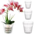 Triani Orchid Pot 9 Pack Orchid Pots with Holes Clear Plastic Orchid Pots Clear Orchid Pots for Repotting Breathable Slotted Orchids Planter Flower Plant Pot(3 Each of 4.3 5.5 and 7.5 Inch )