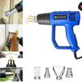 Heat Gun Hot Air Gun 2000W Hot Air Gun Kit with 4 Nozzles & 2 Adjustable Temperature Range (300â„ƒ-600â„ƒ) Air Flow 300-500L/min for Paint Car Sticker Destaining Soldering Heat Shrink