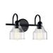 45972BK-Kichler Lighting-Avery - 2 Light Bath Vanity Approved for Damp Locations - with Vintage Industrial inspirations - 14.75 inches wide-Black