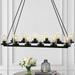 JONATHAN Y Jonah 45.5 12-Light Seeded Glass/Iron Rustic Farmhouse Linear LED Chandelier Oil Rubbed Bronze by JONATHAN Y - 12 Lights