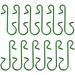 100 Pieces Ornament Hooks Metal Wire Hooks S-Shaped Hook Hangers Holder Christmas Tree Ball Pendant Hanging Decoration for Easter Navidad New Year Festival(Green)