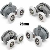 Yannee 4 Pcs Twin Butterfly Shower Door Top Bottom Rollers/Runner/Wheels 19/23/25/27mm