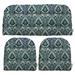 RSH DÃ©cor Indoor Outdoor 3 Piece Tufted Wicker Cushion Set Large Ashmore Marine Blue