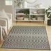 Nourison Positano Indoor/Outdoor Charcoal 4 x 6 Area Rug (4x6)