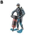 Resin Figures Model Garage Kit Diver And Fish Figures Toys Doll. 3D A1W5