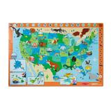Melissa & Doug National Parks U.S.A. Map Floor Puzzle â€“ 45 Jumbo and Animal Shaped Pieces Search-and-Find Activities Park and Animal ID Guide - FSC Certified