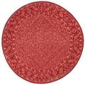 Safavieh Handmade Dip Dye Karyn Watercolor Vintage Boho Wool Rug Red 7 Round 6 Round Indoor Living Room Bedroom Dining Room Round