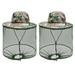 2Pcs Fishing Head Mosquito Net Mosquito Net Caps Gauze Sun Hat Insect-Proof Net Hat