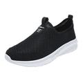 kpoplk Mens Casual Shoes Mens Walking Shoes Slip on Tennis Lightweight Breathable Mesh Running Shoes Casual Memory Foam Sneakers White 11