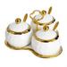 CG INTERNATIONAL TRADING Ceramic Salt & Pepper Shaker Set Ceramic in White/Yellow | 5.5 H x 8.3 W in | Wayfair a1090