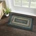 VHC Brands Pine Grove Braided Jute Rug Non-Skid Pad Door Mat Rectangle Green 20x30