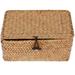 1Pc Seaweed Storage Box Seagrass Storage Case Handmade Woven Basket with Lid