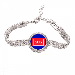 Emergency SOS Poster Art Deco Fashion Tennis Chain Anklet Bracelet Diamond Jewelry