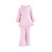 Baby Outfit Sets for Girls Girl Wooden Ear Edge Long Sleeved Solid Color T Shirt Top Long Trousers Home Clothes Loose Suit for 0 To 9 Years Kids Girls Sets
