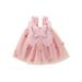 Toddler Baby Girl Summer Tulle Dress Sleeveless 3D Butterfly Wing Sleeveless A-Line Beach Wedding Party Dress