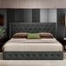 Wade Logan® Bertile Tufted Storage Platform Bed Upholstered/Metal/Polyester in Gray | 42.1 H x 76.4 W in | Wayfair 3EE76177C04F42F188A9304F1536FA3C