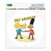 Hey Arnold! and Gerald with Logo Automotive Car Window Locker Circle Bumper Sticker