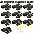 Ana 10X2Pin Way Car Waterproof Electrical Connector Plug 10 Kit with Wire AWG Marine