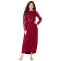 Plus Size Women's Tulip-Hem Lace Dress by Roaman's in Rich Burgundy (Size 18 W)