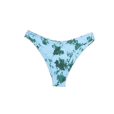 Zaful Swimsuit Bottoms: Blue Floral Swimwear - Women's Size 6