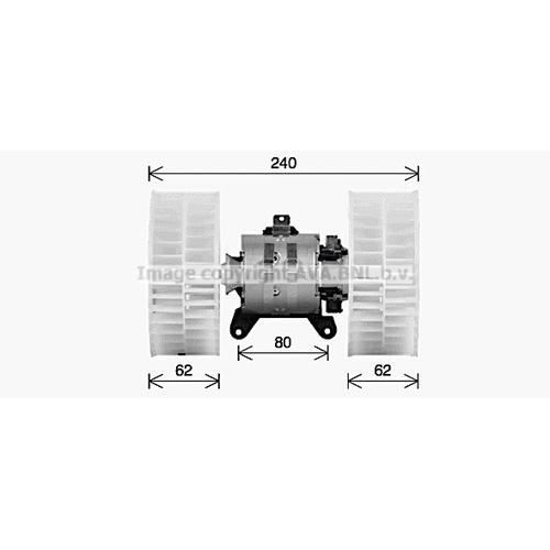 AVA QUALITY COOLING Innenraumgebläse Ø151mm 151mm für MERCEDES-BENZ 0008308208 A0008308208 MS8770