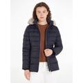 Daunenjacke TOMMY HILFIGER "TYRA DOWN JACKET WITH FUR" Gr. S (36), blau (desert sky) Damen Jacken Winterjacken