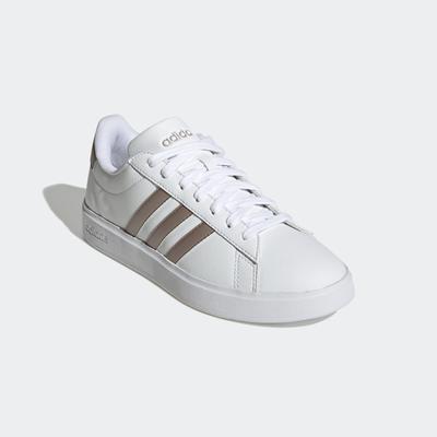 Sneaker ADIDAS SPORTSWEAR "GRAND COURT CLOUDFOAM LIFESTYLE COURT COMFORT", Gr. 39, weiß (cloud weiß, platin metallic, pl