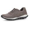 Keilsneaker GABOR ROLLINGSOFT, Damen, Gr. 38, grau (taupe), Nubukleder, unifarben, sportlich, Schuhe Sneaker, mit Logoschriftzug an der Ferse, Freizeitschuh, Halbschuh, Schnürschuh
