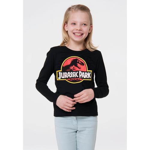 „T-Shirt LOGOSHIRT „“Jurassic Park Logo““ Gr. 116, schwarz Mädchen Shirts T-Shirts mit coolem Print“