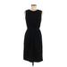 H&M Casual Dress - Midi: Black Solid Dresses - Women's Size 6