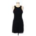 Express Casual Dress - Sheath Scoop Neck Sleeveless: Black Print Dresses - Women's Size Medium