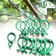 50Pcs Garden Plant Clips For Vegetable Growing Upright Plant Holder Green Plastic Bundled Ring