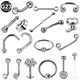 1PC Titanium Nose Stud Labret Helix Tragus Piercing Mircodermal Piercings Belly Button Rings