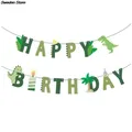 Dinosaur Birthday DIY Garland Happy Birthday Banners Roar Dino Party Decor Balloons Wild One 1st Boy