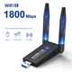 1800M USB WIFI 6 Adapter Dual Antenna 1300M Network Card AX1800 Dual Band 2.4G 5G WiFi Adapter for