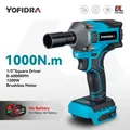 Brushless Electric Impact Wrench Cordless Wrench 20V 1000N.m Car Wheel Lugs Impact Wrench