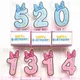 Pink Blue Happy Birthday Numbers 0-9 Candles Cute Cartoon Disney Mickey and Minnie Candle Cake Cups